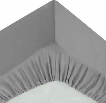 Çarçaf i poshtëm me goma Atmosphera Grey, 90 x 190 cm, pambuk, gri