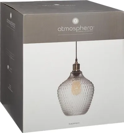 Llambë varëse Atmosphera Omaha, xham i tymosur, transparente, gri - 5