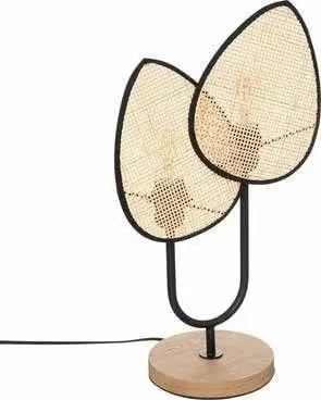 Llambë dekorative Atmosphera Rattan, 44 cm, kornizë metalike, natyrale