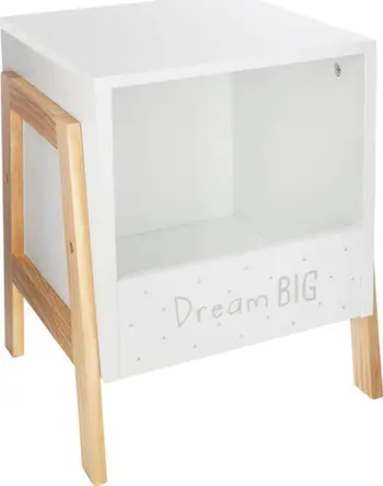 Raft librash për fëmijë Atmosphera Small Bookcase Cabinet, MDF, i bardhë dhe dru natyral