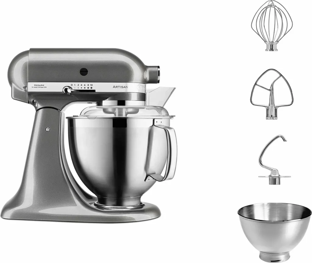 Mikser qëndrues KitchenAid 5KSM185PSEMS 4.8L, silver - 2