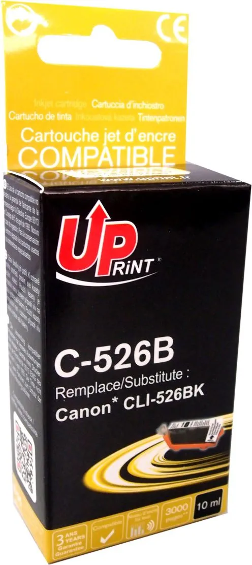 Ngjyrë për printer UPrint C-526B / CLI526BK, e zezë - 1