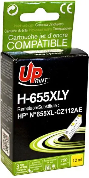 Kartutshë boje UPrint H-655XLY CZ112AE No.655, e verdhë - 1