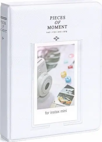 Album foto LoveInstant Photo Album, 64 foto, për Fujifilm Instax Mini, e bardhë pastel