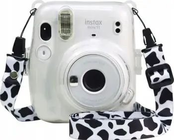 Rrip qafe LoveInstant Universal për kamera Fujifilm Instax Mini, 110cm, dizajn Little Cow, bardh e zi