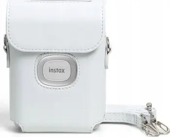 Çantë mbrojtëse LoveInstant për Fujifilm Instax Mini Link 2, lëkurë eko, me rrip, e bardhë
