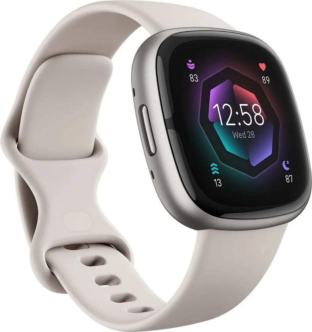 Orë FitBit Sense 2, e bardhë/platinum - 1