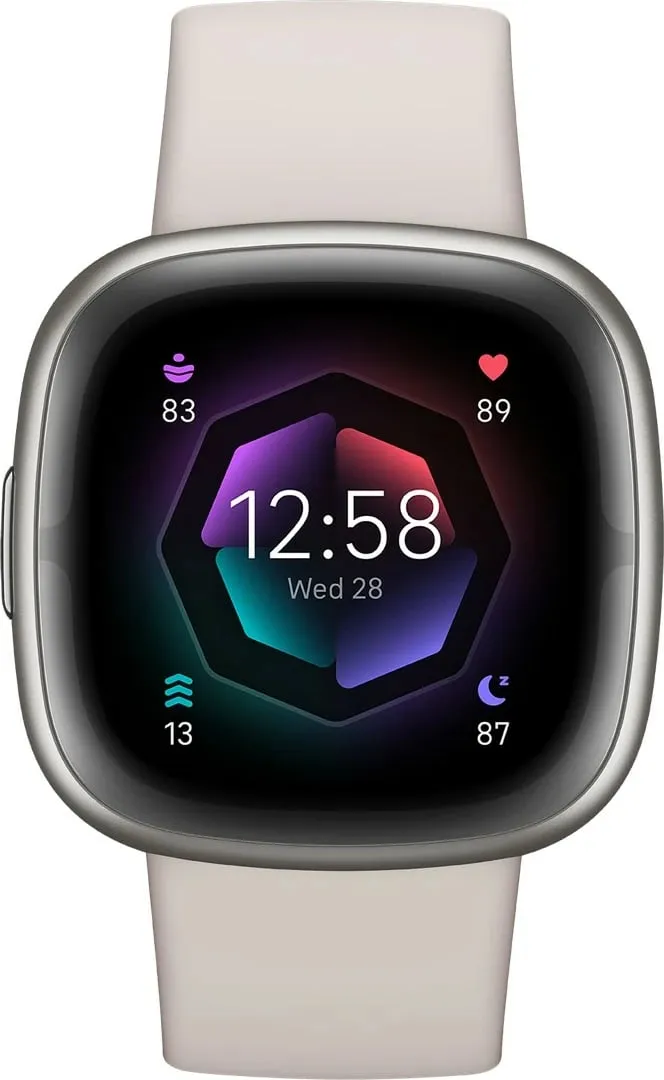 Orë FitBit Sense 2, e bardhë/platinum - 2