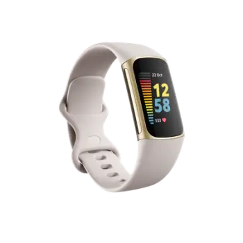 Matës aktiviteti FitBit Charge 5, i artë/bardhë