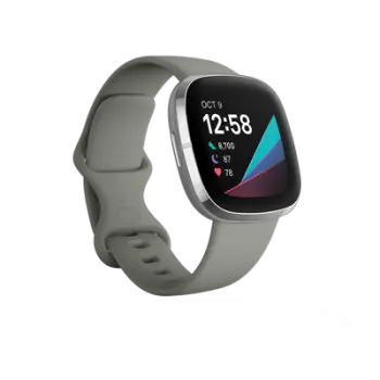 Orë e mençur FitBit Sense, e hirtë/argjendtë