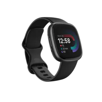 Orë FitBit Versa 4, e kaltërt/platinum