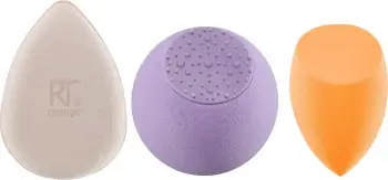 Set sfungjerë për make-up dhe pastrim fytyre Real Techniques Pro-Glow Radiance Complexion për femra, 3 copë