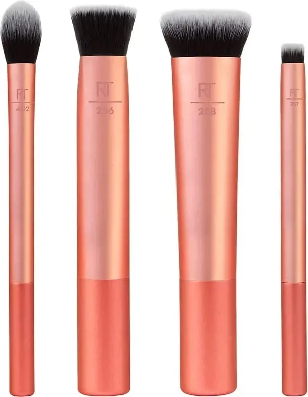 Set brushash për grim bazë fytyre Real Techniques Face Base për femra, 4 copë - 1