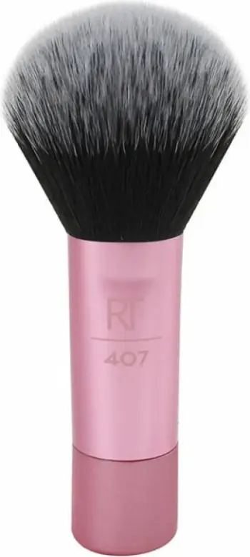 Furçë make up Real Techniques Mini Multitask, sintetike, dorezë metalike rozë