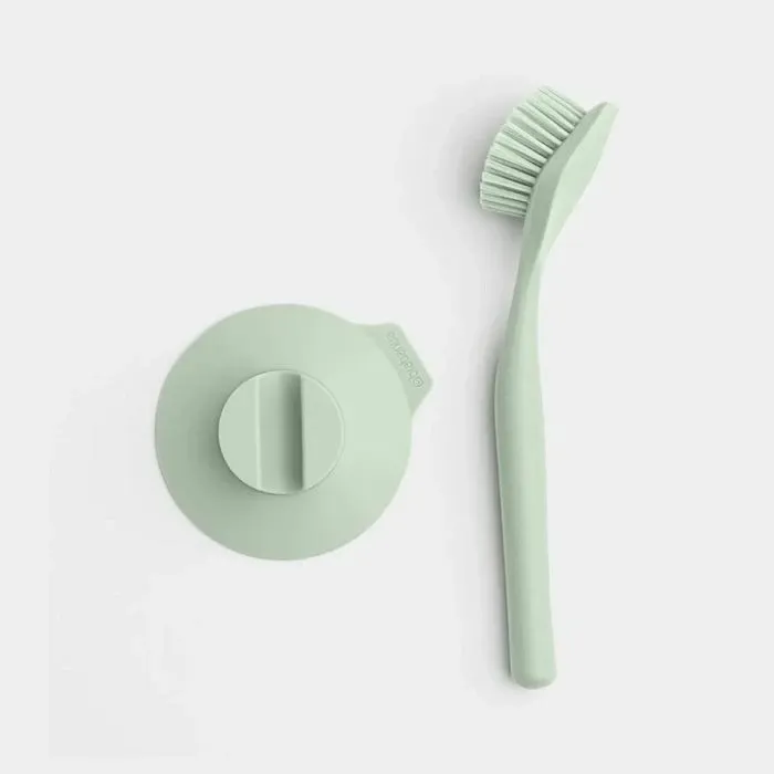 Furçë enësh Brabantia Dish Brush 215780, me kupë thithëse, jade e gjelbër - 3