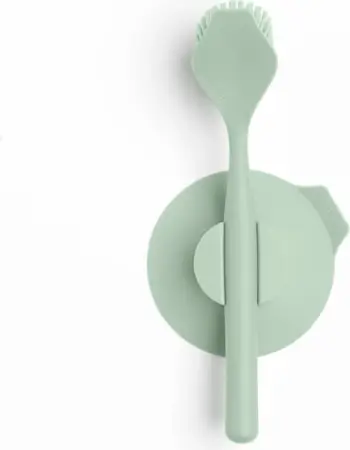 Furçë enësh Brabantia Dish Brush 215780, me kupë thithëse, jade e gjelbër