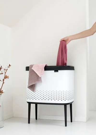 Shportë rrobash Brabantia, 60L, e bardhë - 2