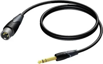 Kabllo Procab Jack 6,3 mm - XLR CLA724/3, 3 m, i zi