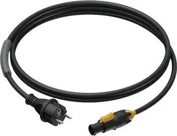 Kabllo rryme Procab PRP433/3, schuko në powerCON TRUE1, 3 x 1.5 mm², 3 m, e zezë