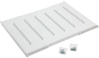 Raft i shpuar Triton RAC-UP-750-H4, 19", 1U/750mm, kapaciteti i ngarkesës 150 kg, gri