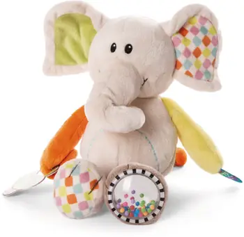 Lodër pelushi NICI My First Elephant Dundi, për foshnja, gri