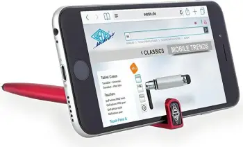 Stilolaps touch pen WEDO Triple, 3-në-1, i kuq/zi/argjendtë/kaltër
