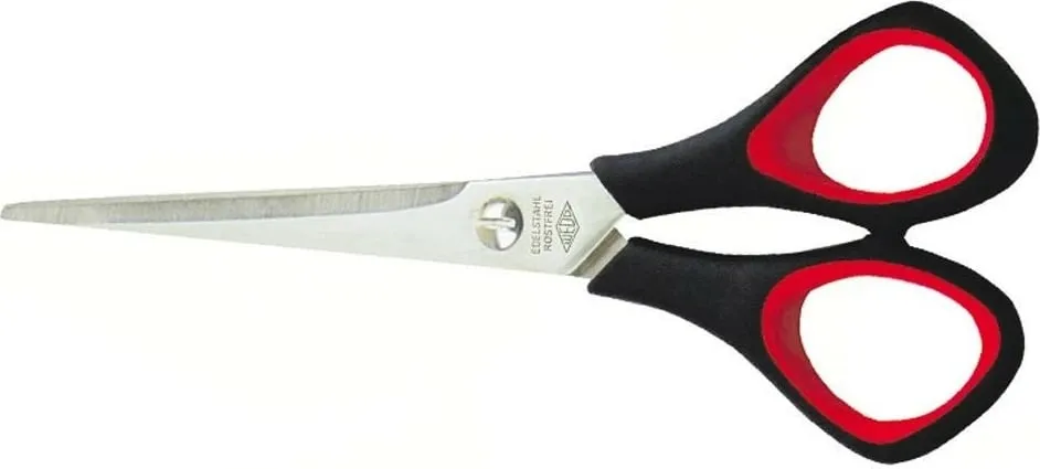 Gërshërë universale WEDO 16 cm, e zezë/kuqe - 1
