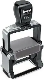 Stempel profesional WEDO Trodat 5204, çelik inox, zi