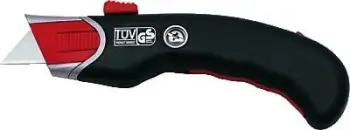 Thikë sigurie Werner Dorsch WEDO Safety Cutter Premium 78 815, trup metalik, teh vetë tërheqës, e zezë e kuqe