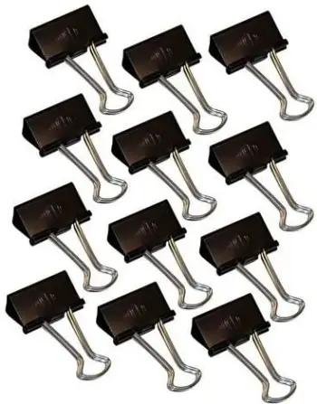 Kapëse dokumentesh WEDO 32 mm, 12 copë, e zezë