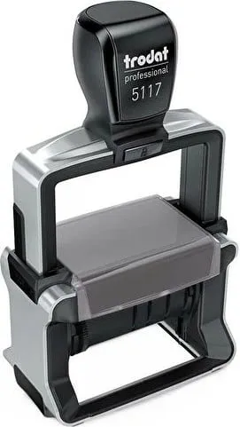 Vulë datash Trodat Professional 5117, çelik inox, shirit teksti - 1