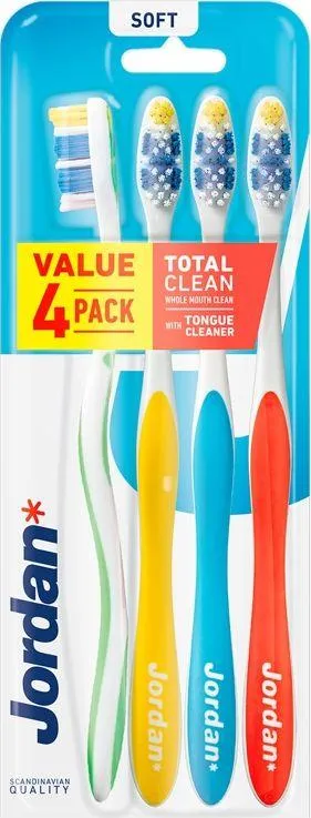 Brushë e dhëmbëve Jordan Total Clean, 4 copë - 1