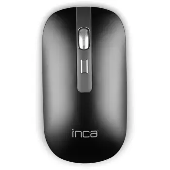 Maus Inca IWM-531RA wireless & Bluetooth, 4D butona, bateri rikarikueshme, ngjyrë metalike