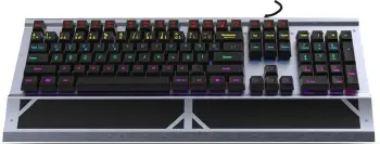 Tastierë mekanike gaming Incase IKG-444, RGB, full-size, layout gjerman, gri
