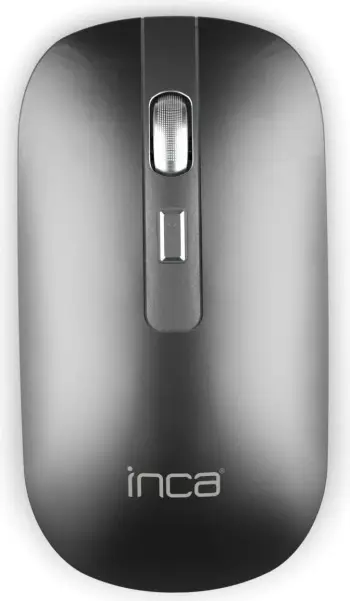 Maus Inca IWM-531RG, wireless & Bluetooth, 1600 DPI, akku, argjend
