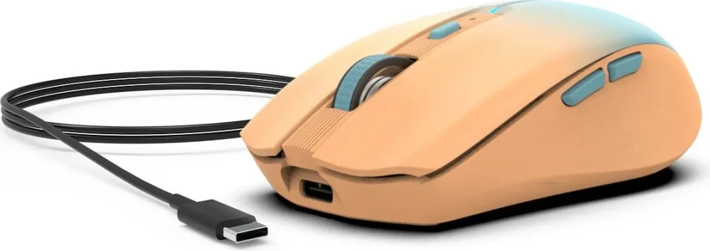Maus Inca IWM-511RT, wireless & Bluetooth, 1600 DPI, 6 taste, portokalli/blu - 5