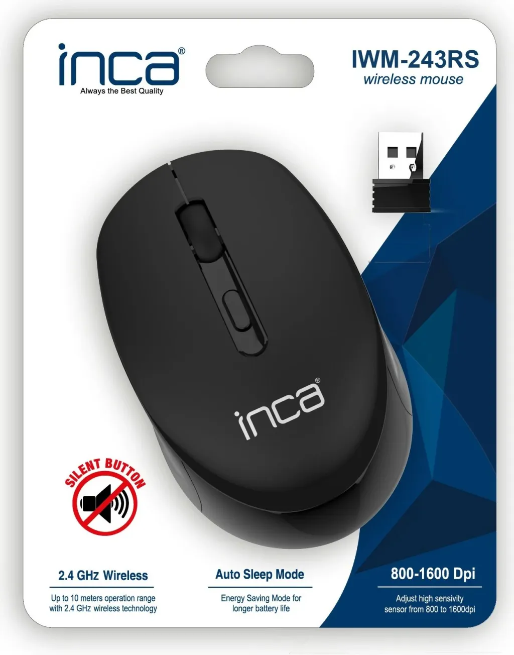 Maus Inca IWM-243RS wireless 1600 DPI, Candy Design, i zi - 4