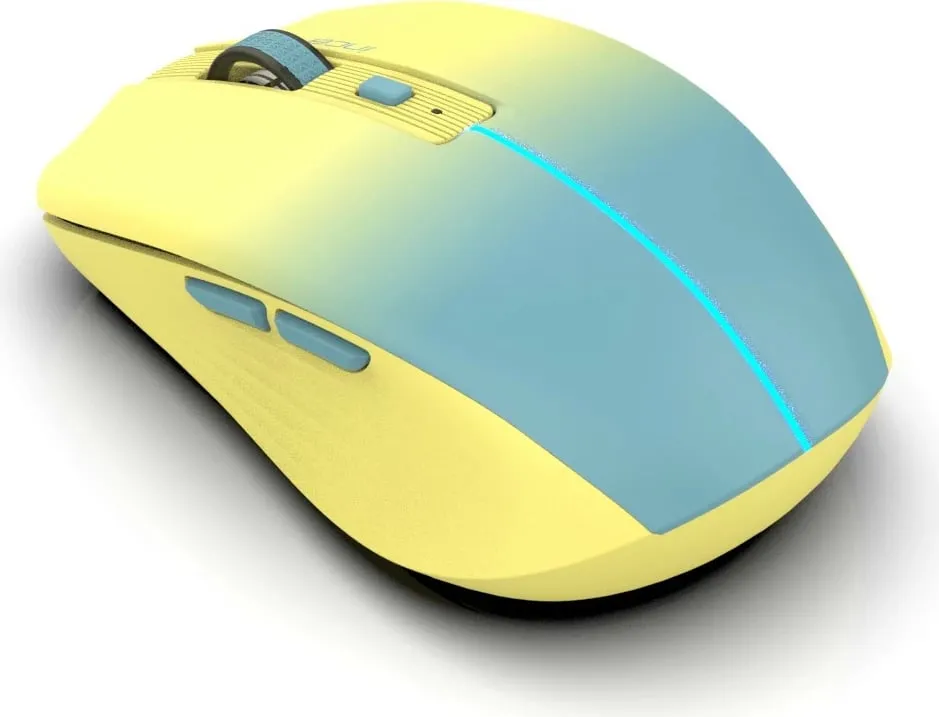 Maus Inca IWM-511RS, wireless & Bluetooth, 1600 DPI, 6 butona, verdhë - 4