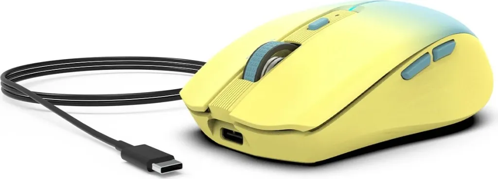 Maus Inca IWM-511RS, wireless & Bluetooth, 1600 DPI, 6 butona, verdhë - 5