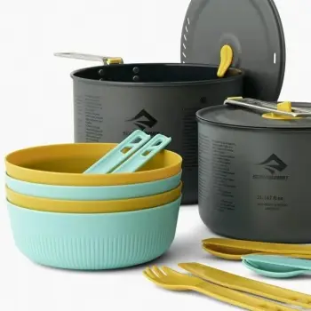 Set enësh palosëse Sea to Summit Frontier UL Two Pot Cook Set 4P, 2 L + 3 L, 4 copë