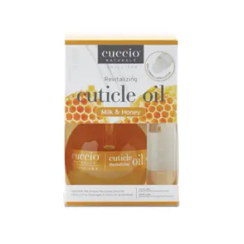 Set vajrash për thonj Cuccio Cuticle Oil Kit, Milk & Honey, 73ml + 10ml