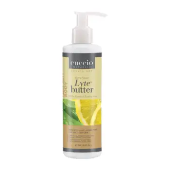 Gjalpë trupi i lëngshëm Cuccio Naturale Ultra Sheer Blend White Limetta & Aloe Vera, 237 ml