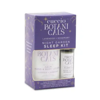 Set për rutinën e natës Cuccio Botanicals Night Garden Sleep Kit, 35 ml + 10 ml