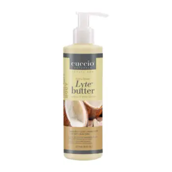 Gjalpë trupi i lëngshëm Cuccio Naturale Ultra Sheer Blend Coconut & White Ginger, 237 ml