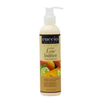 Gjalpë trupi i lëngshëm Cuccio Naturale Ultra Sheer Blend Mango & Bergamot, 237 ml