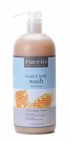 Xhel larës për duar dhe trup Cuccio Naturale, Milk & Honey, 946ml