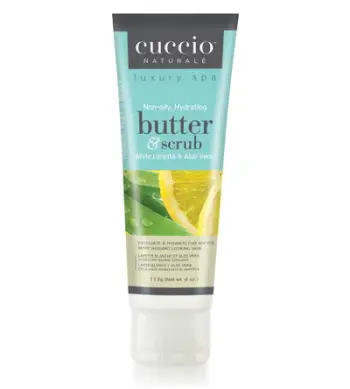 Gjalpë eksfoliues Cuccio Naturale White Limetta & Aloe Vera, 113 g