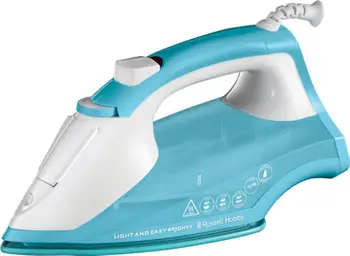Hekur me avull Russell Hobbs Light and Easy Brights Aqua 26482-56, shtresë qeramike, 2400W, blu