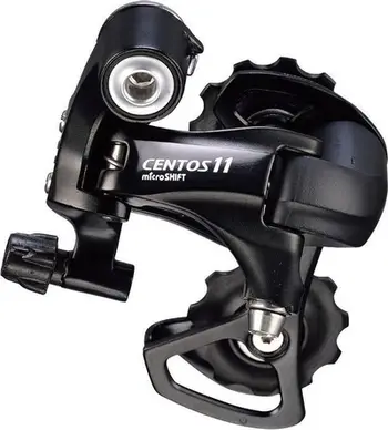 Prapashitës biçiklete Microshift Centos, 11 shpejtësi, 2x11, i pajtueshëm me Shimano, i zi