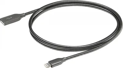 Kabllo USB eStuff ES601065, Lightning në USB A, 0.5 m, gri - 4
